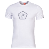 Tričko Pentagon Shape s potlačou - biele
