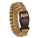 M-Tramp náramok PARACORD 2cm/23cm/3m, plastová spona - COYOTE