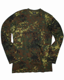 Mil-Tec tričko maskáčové dlhý rukáv - Flecktarn / BW fleck