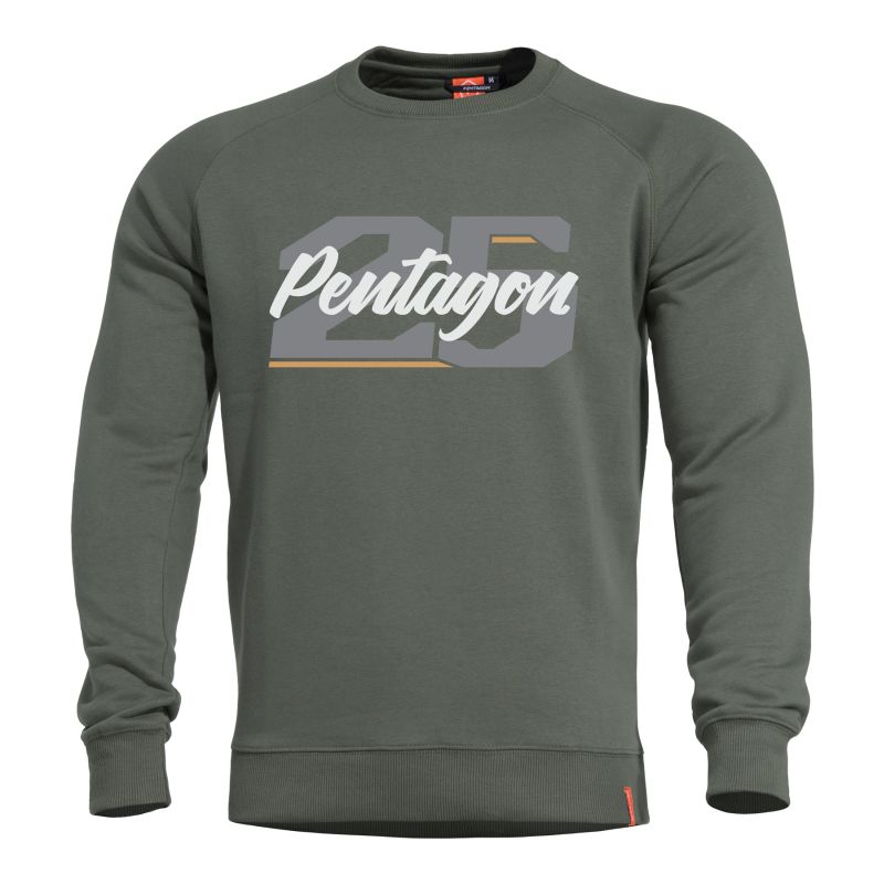 Pentagon HAWK SWEATER, mikina s potlačou "Pentagon 25" - OLIVA