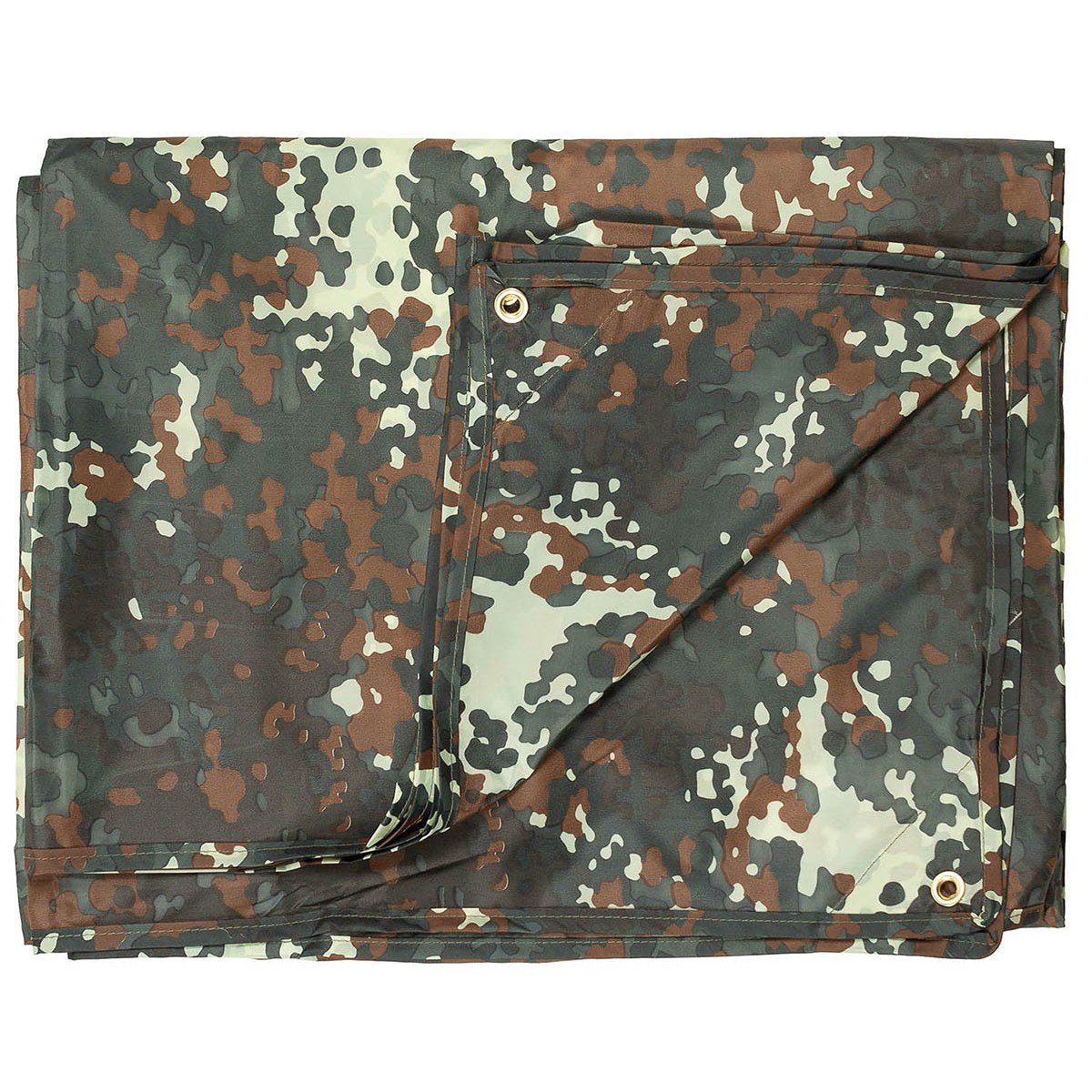 Plachta nepremokavá viacúčelová, 500 x 600cm - Flecktarn / BW fleck