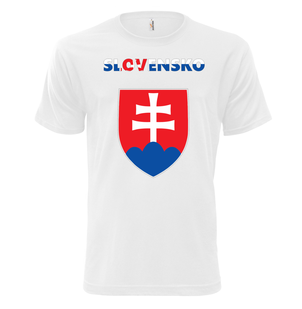 Tričko SLOVENSKO FAN - BIELE