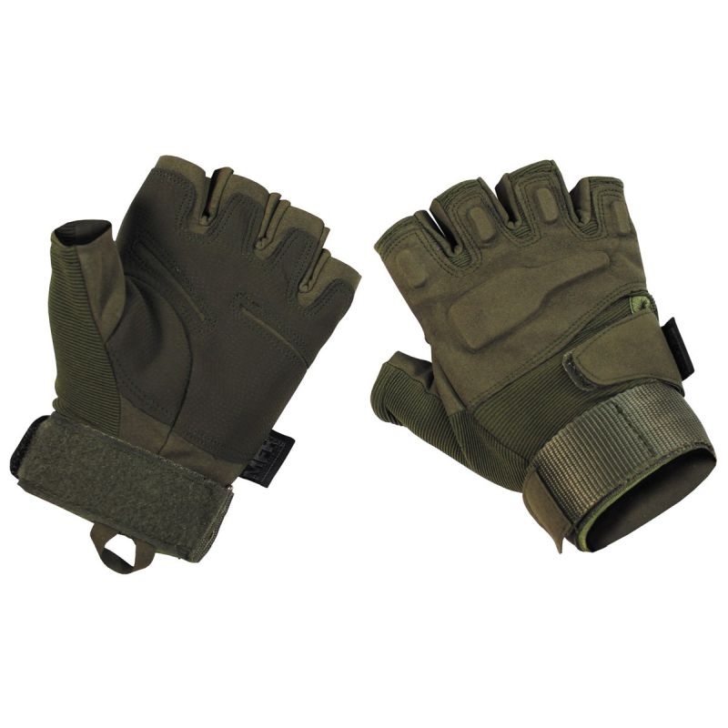 MFH Pro taktické rukavice bez prstov - OLIVA