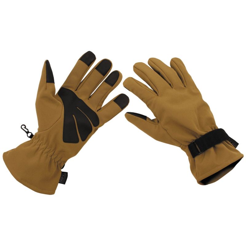 MFH softshellové taktické rukavice - COYOTE
