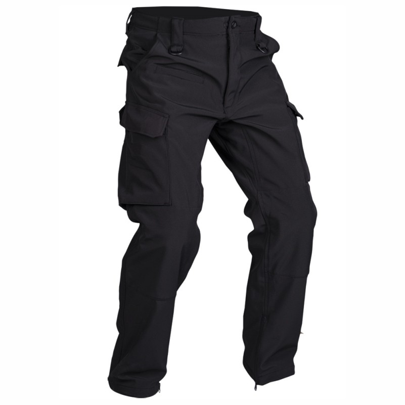 Mil-Tec EXPLORER, softshellové outdoorové nohavice - ČIERNA
