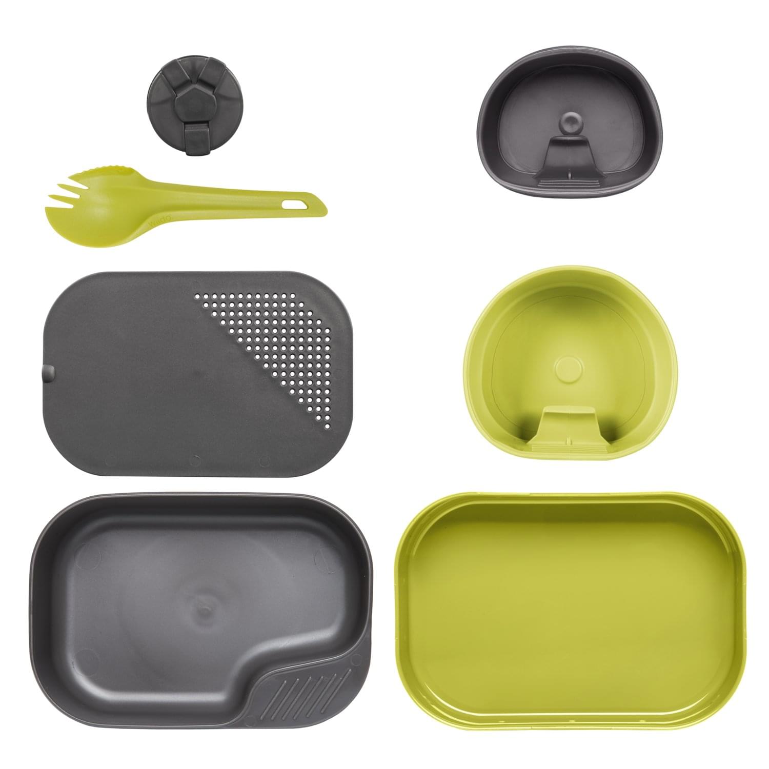 WILDO® CAMP-A-BOX® COMPLETE - set na prípravu jedla - LIMETKOVÁ / ŠEDÁ