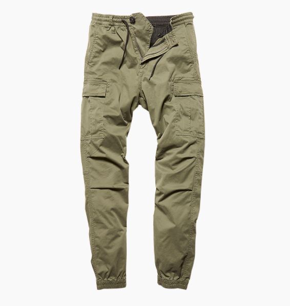Vintage Industries nohavice VINCE CARGO JOGGER - OLIVA