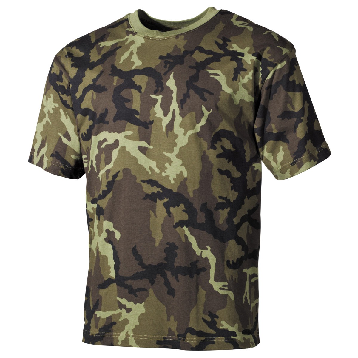 Tričko maskáčové, 100% bavlna, krátky rukáv - woodland CZ vzor 95
