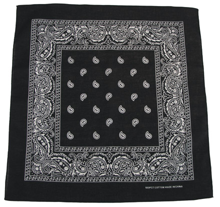 Šatka BANDANA - 55 x 55cm - biely motív