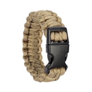 M-Tramp náramok PARACORD 2cm/20cm/2,7m, plastová spona - COYOTE