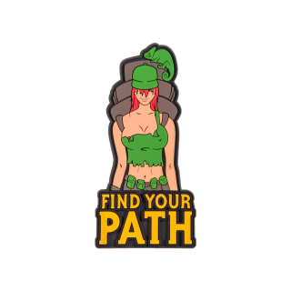 Helikon-Tex VELCRO PATCH s motívom FIND YOUR PATH - PVC - OLIVA